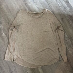 Workshop Republic Clothing Tan Long Sleeve Top
